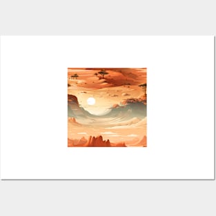 Fantasy Landscapes Desert Pattern 5 Posters and Art